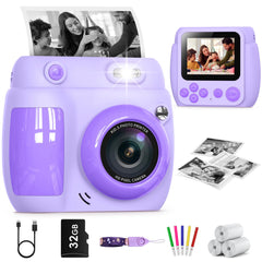 Gofunly kids camera instant print front view showing compact design and print capability