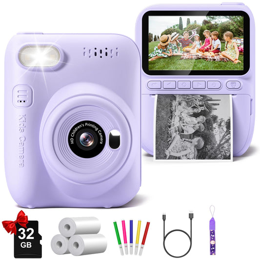 Gofunly Kids Camera Instant Print front view for quick memories.