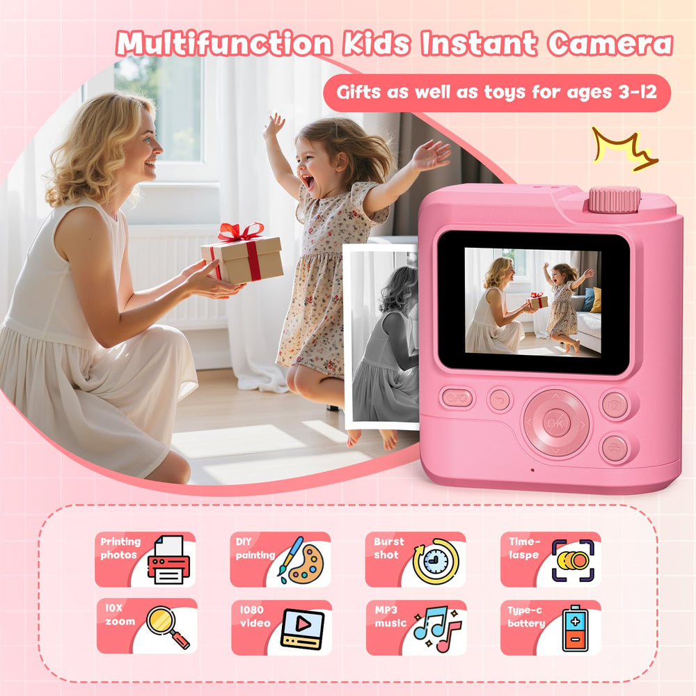 Gofunly Kids Camera instant print icon shows photo printing.