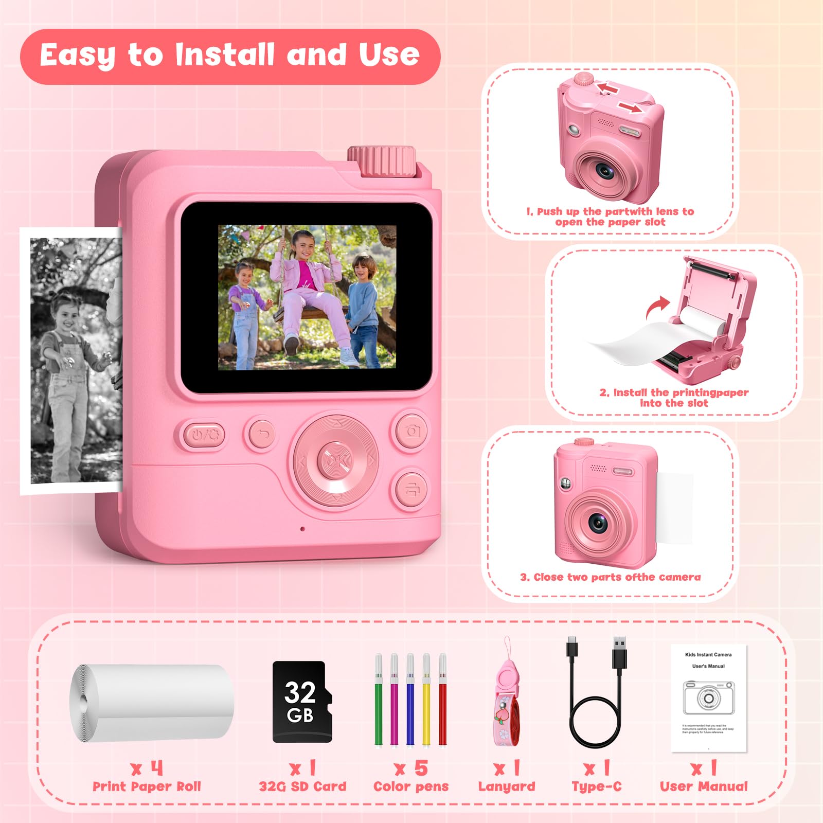 Gofunly Kids Camera learning-tool captures color photos with filters.