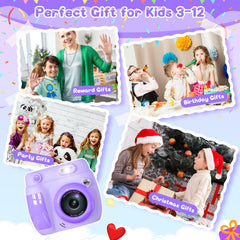 Gofunly kids camera instant print with paper rolls included for prints