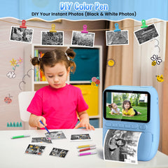 Gofunly kids camera uses BPA-free safe print paper for worry-free printing.
