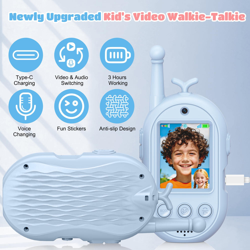 Gofunly kids walkie talkies rechargeable via USB-C for easy power