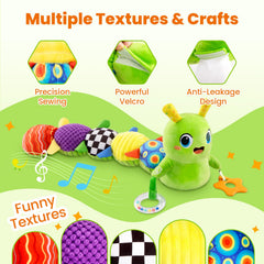 GoGonova caterpillar toy multi sounds stimulate senses