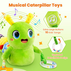 GoGonova caterpillar toy tummy time boosts neck and back strength