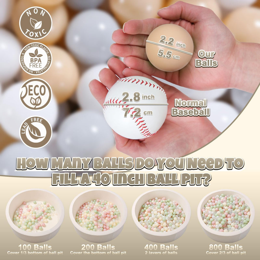 GOGOSO light gray ball pit balls designed for easy grasp