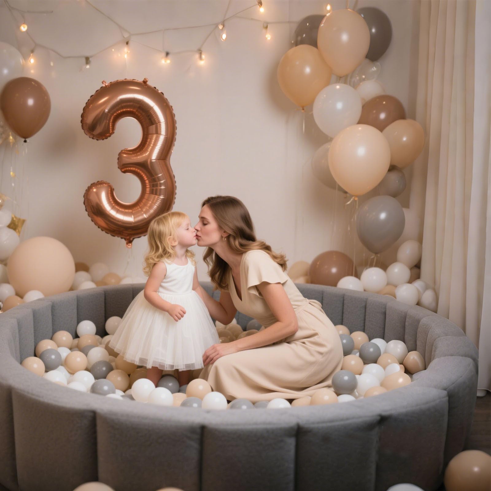 GOGOSO white ball pit balls suitable for tiny hands