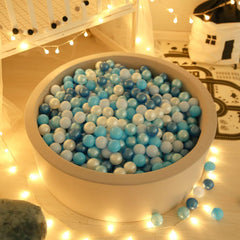 Pearl blue color enhances visibility in any play space