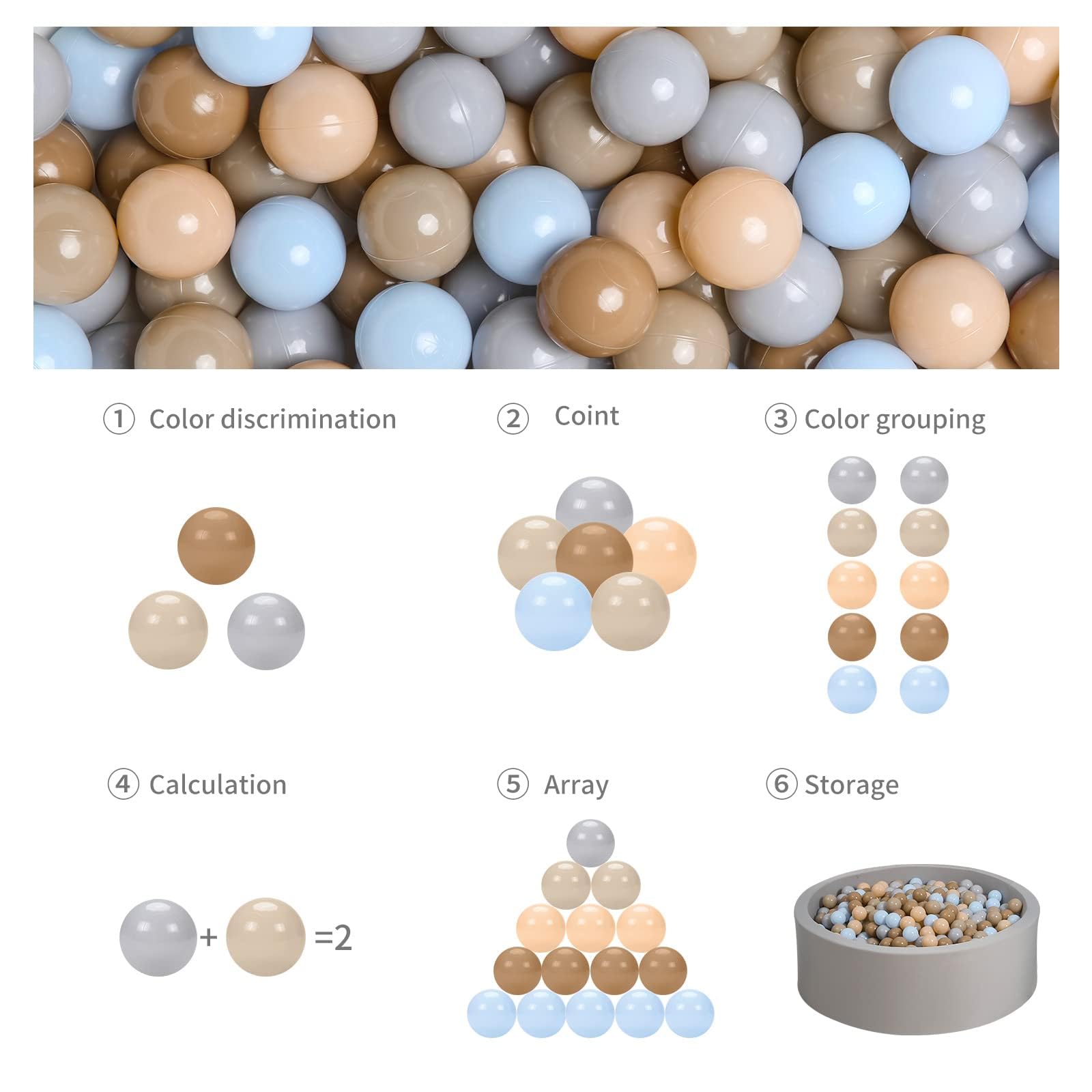 GOGOSO balls inside a baby pool inspire splash-time fun.