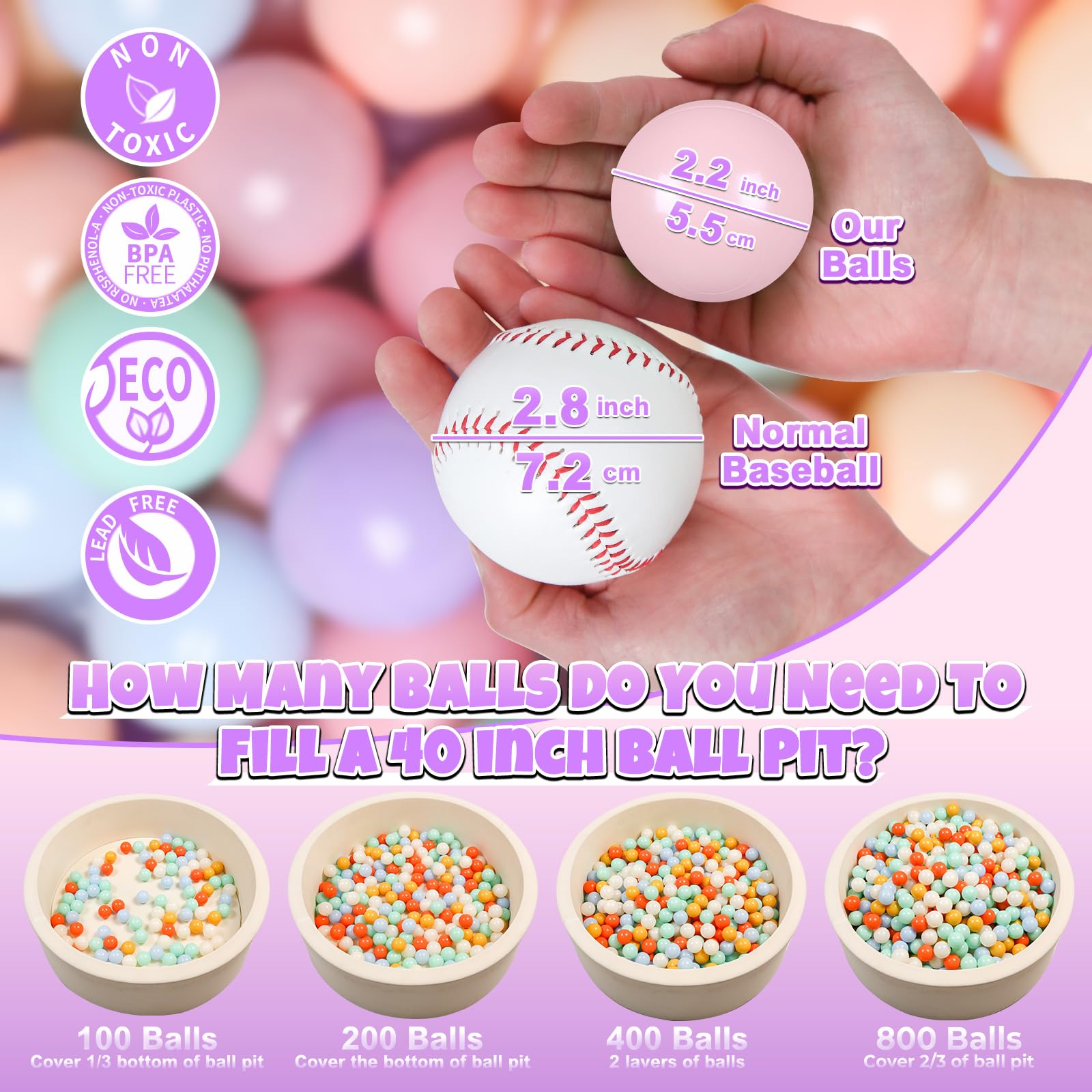 GOGOSO crush proof plastic balls for active toddler play.