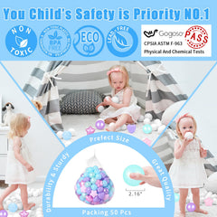 GOGOSO heart ball pit balls in bright pearl colors spark creativity.