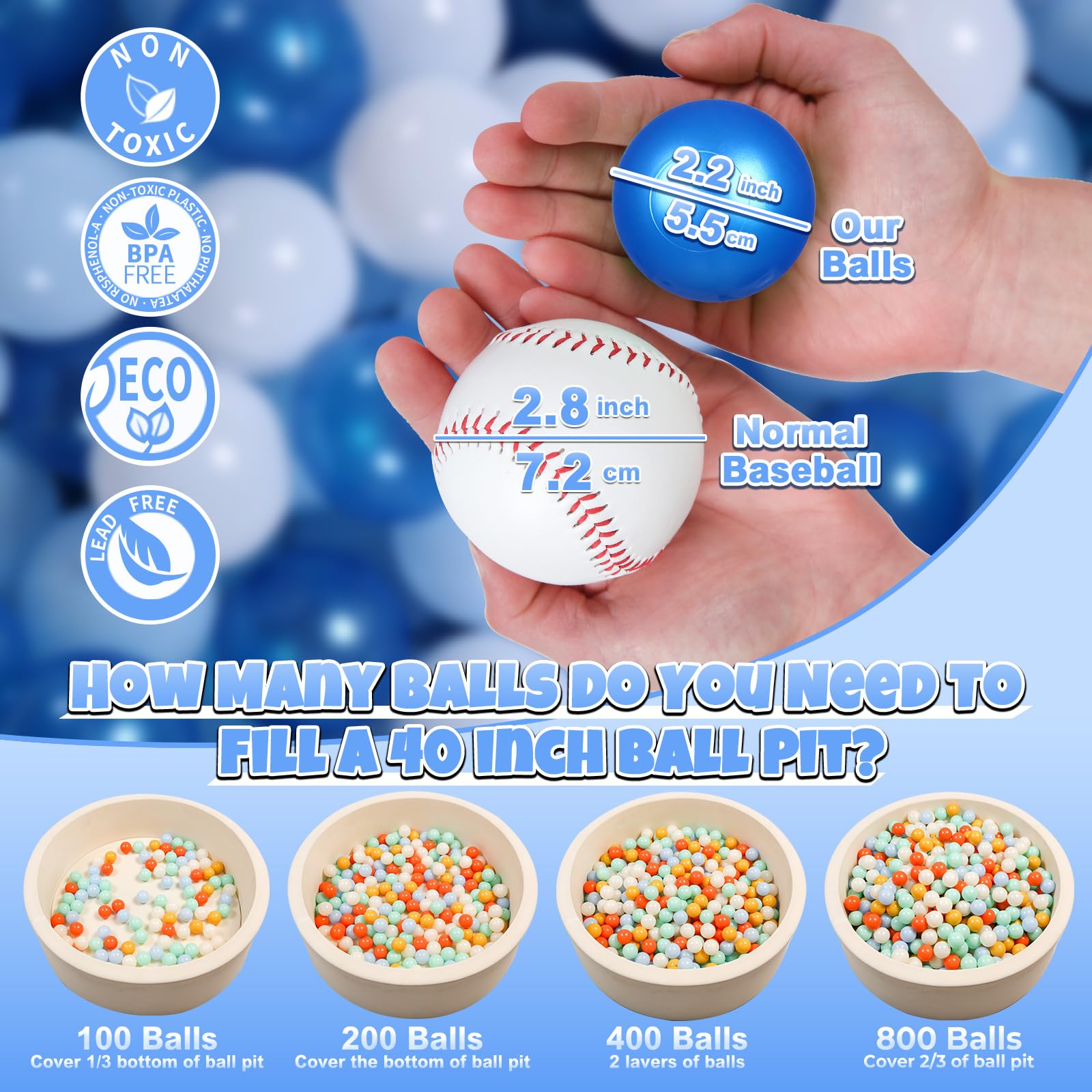 GOGOSO soft pastel balls 2-2 inch diameter ideal for easy grasping and sensory exploration.