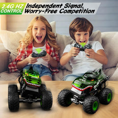 Gohero dinosaur-themed RC truck inspires imaginative adventures.