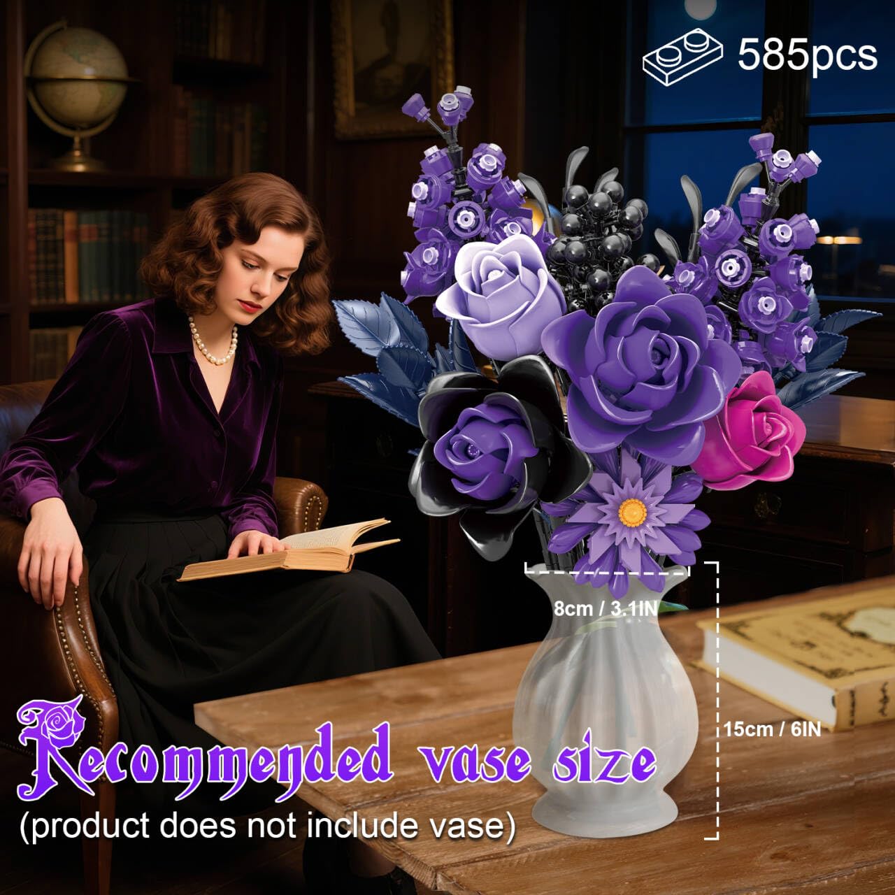 Gohero Gothic home decor adds drama to office or living room.