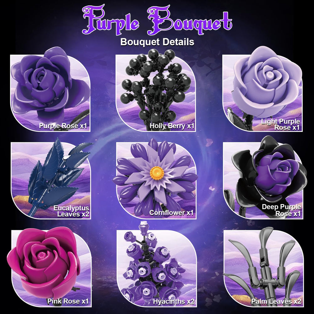 Gohero Gothic flowers with adjustable stems for customized bouquet styling.