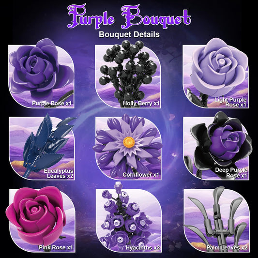 Gohero Gothic flowers with adjustable stems for customized bouquet styling.