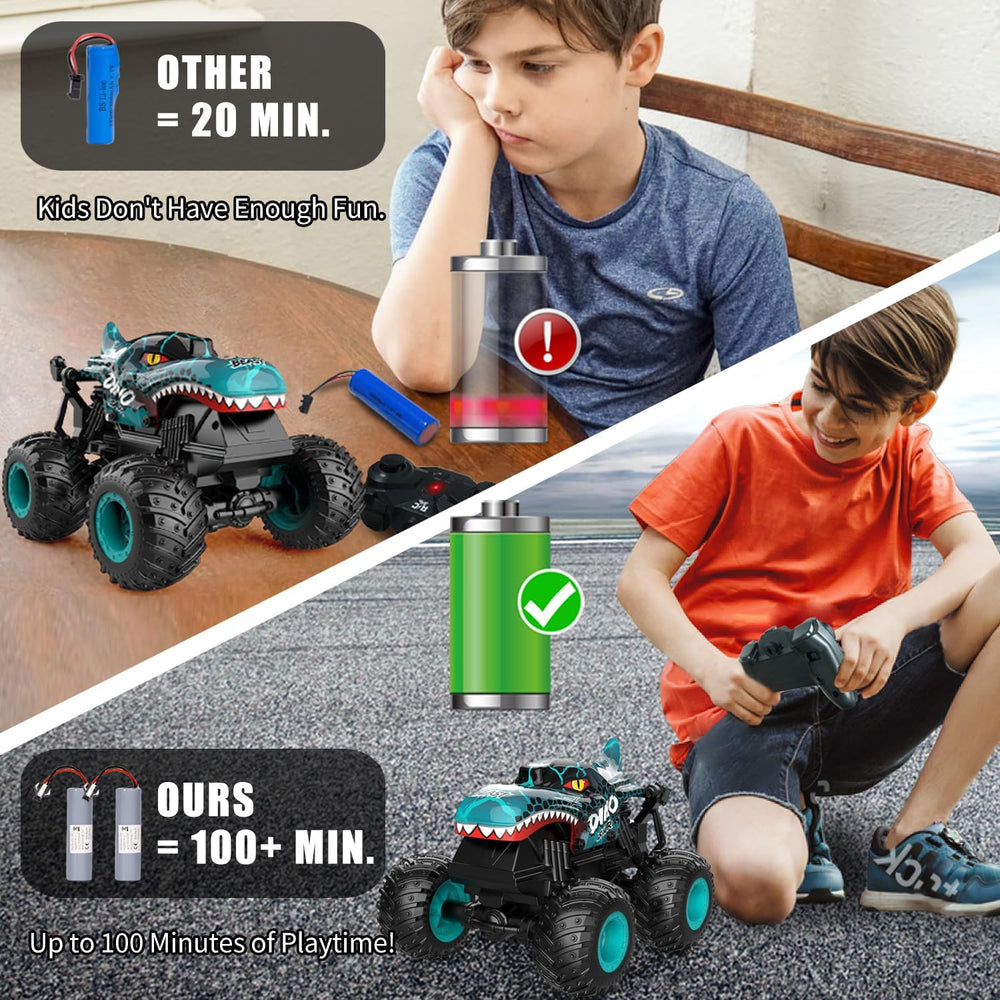 Gohero two 800mAh batteries provide extended playtime and quick swaps.