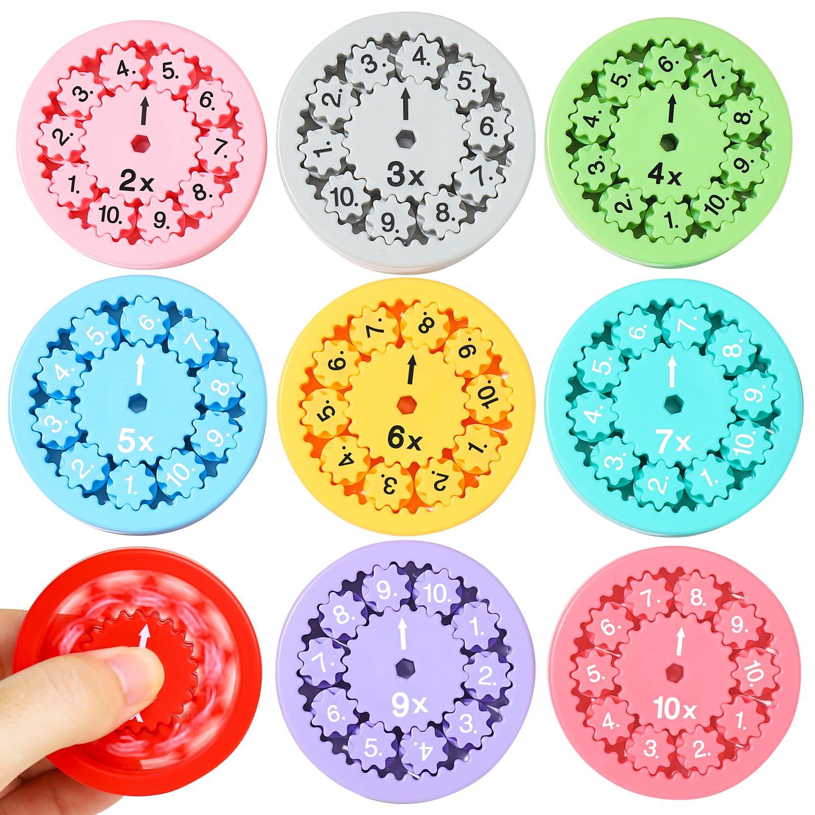 GOHEYI math fidget spinner shows colorful numbers for engaging math practice.