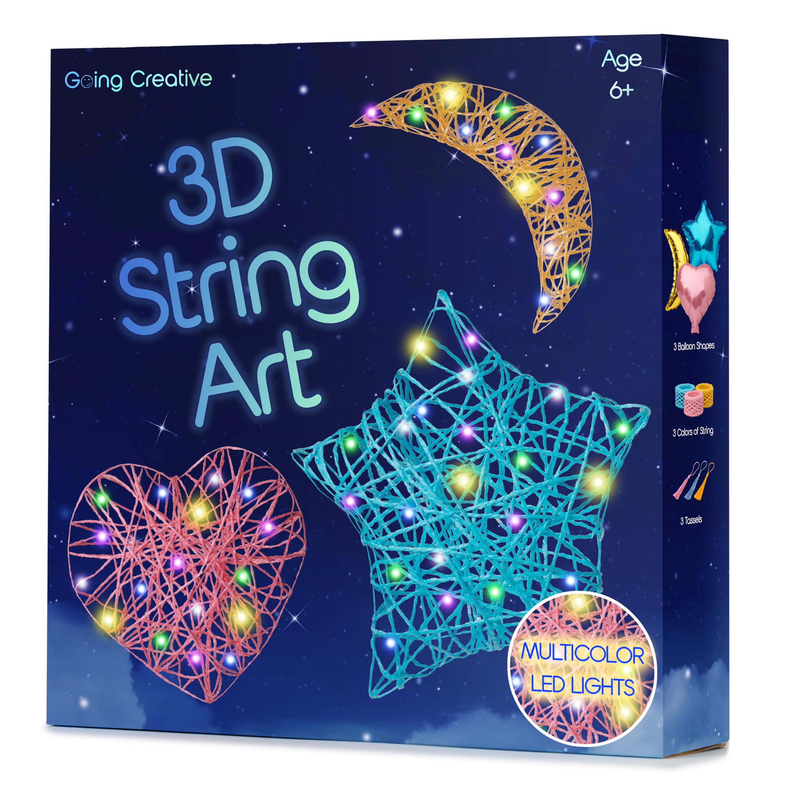 Going Creative 3D string art kit with heart balloon for kids' crafts and creativity