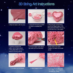 Going Creative 3D string art kit with LED lights adding a soft glow to projects