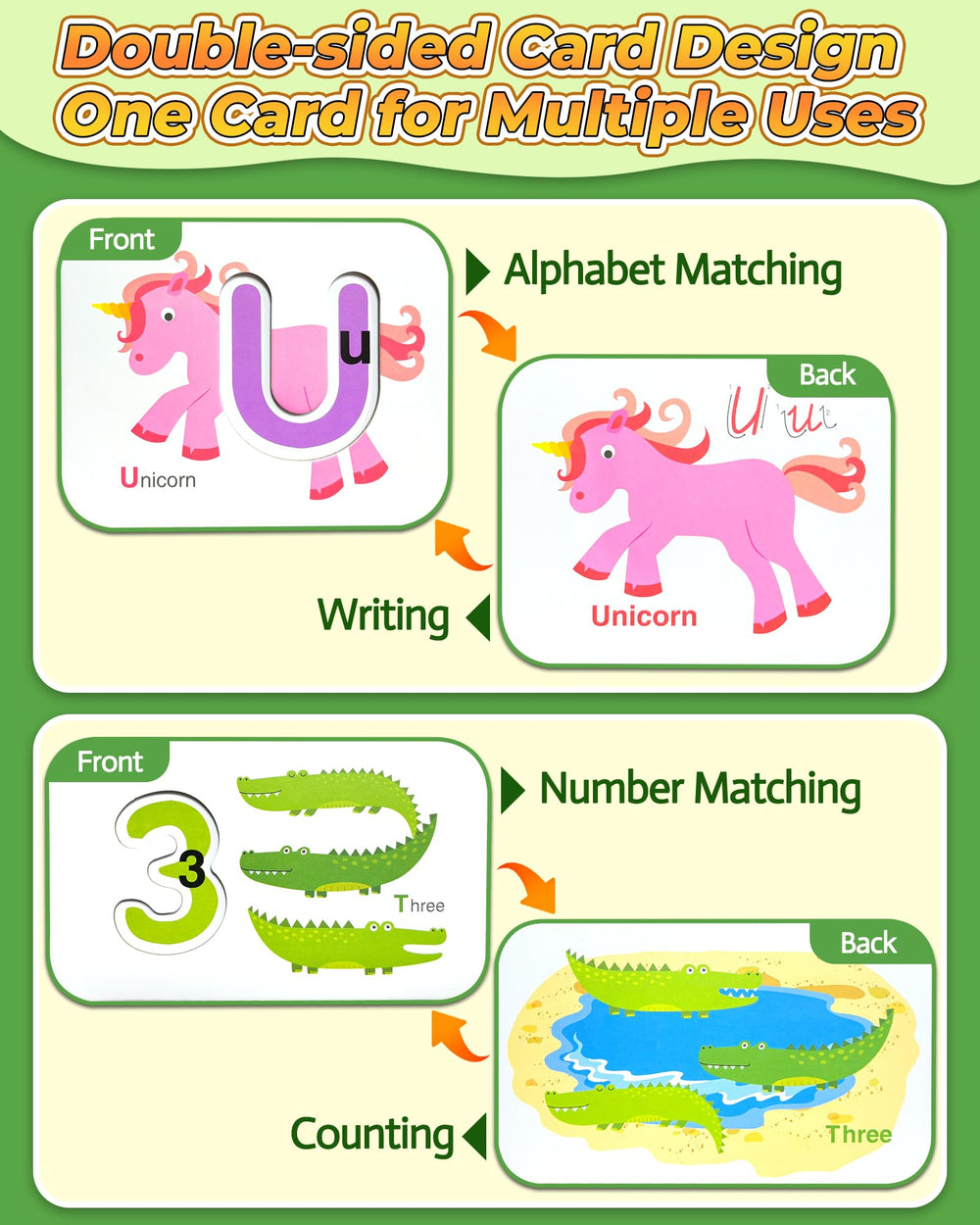 Gojmzo bright illustrations on cards spark curiosity during learning play