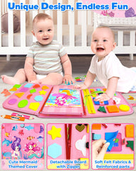 Gojmzo Busy Board alphabet learning aids language exposure through tactile letters.