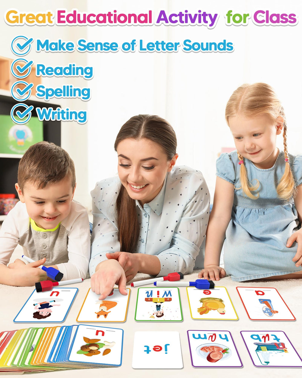 Gojmzo markers in blue and red for reusable writing practice