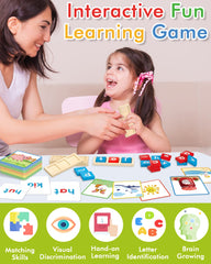 Gojmzo sturdy storage box keeps flash cards and blocks neatly organized.