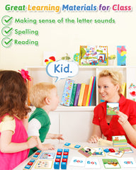 Gojmzo wooden spelling boards for hands-on word building and sight word practice.