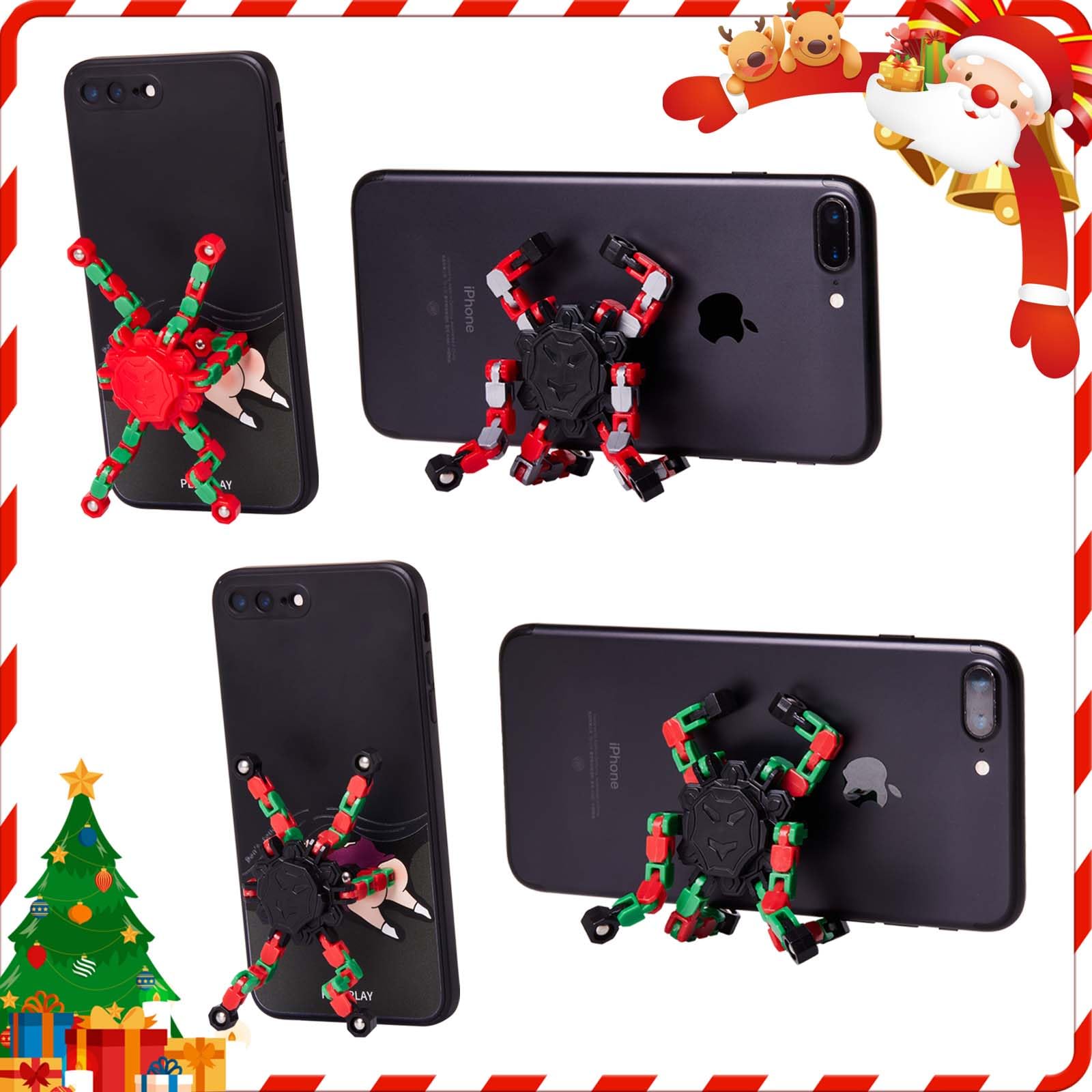 Gokeey Christmas fidget spinner phone-stand provides hands-free use
