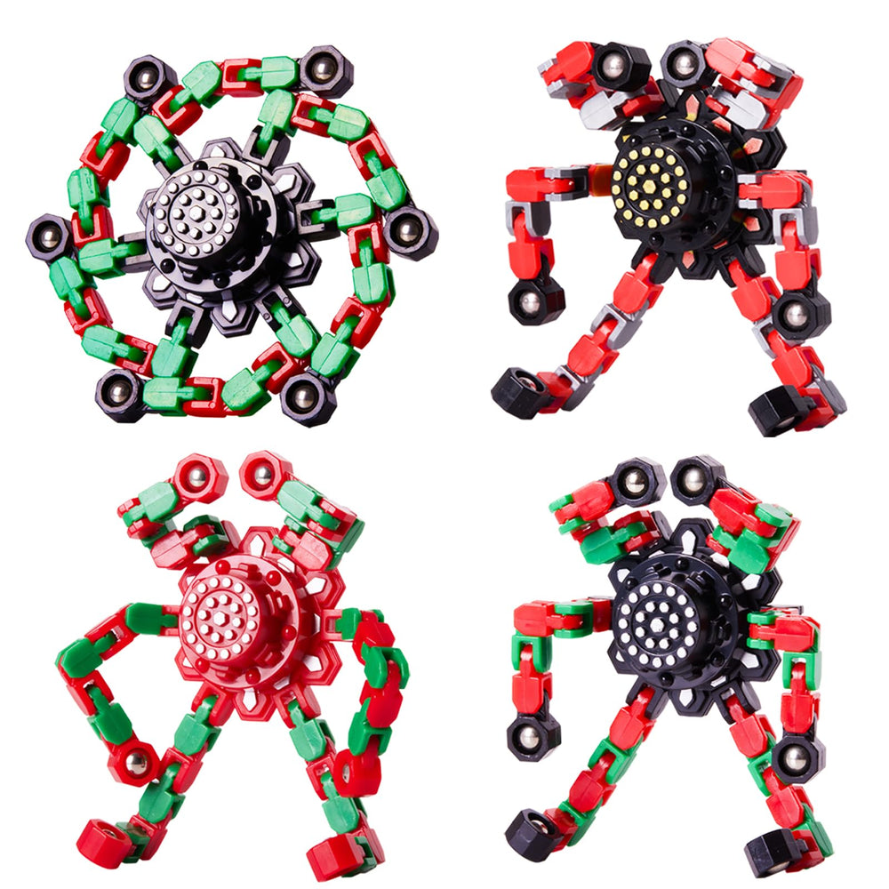 Gokeey Christmas fidget spinner red for portable stress relief and focus