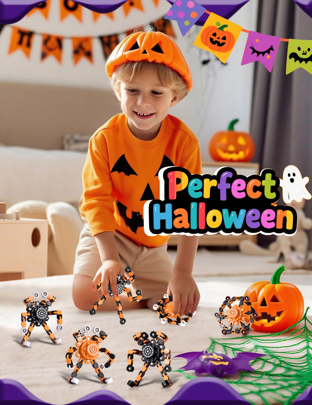Gokeey Halloween candy corn spinner blends festivity with fidget relief