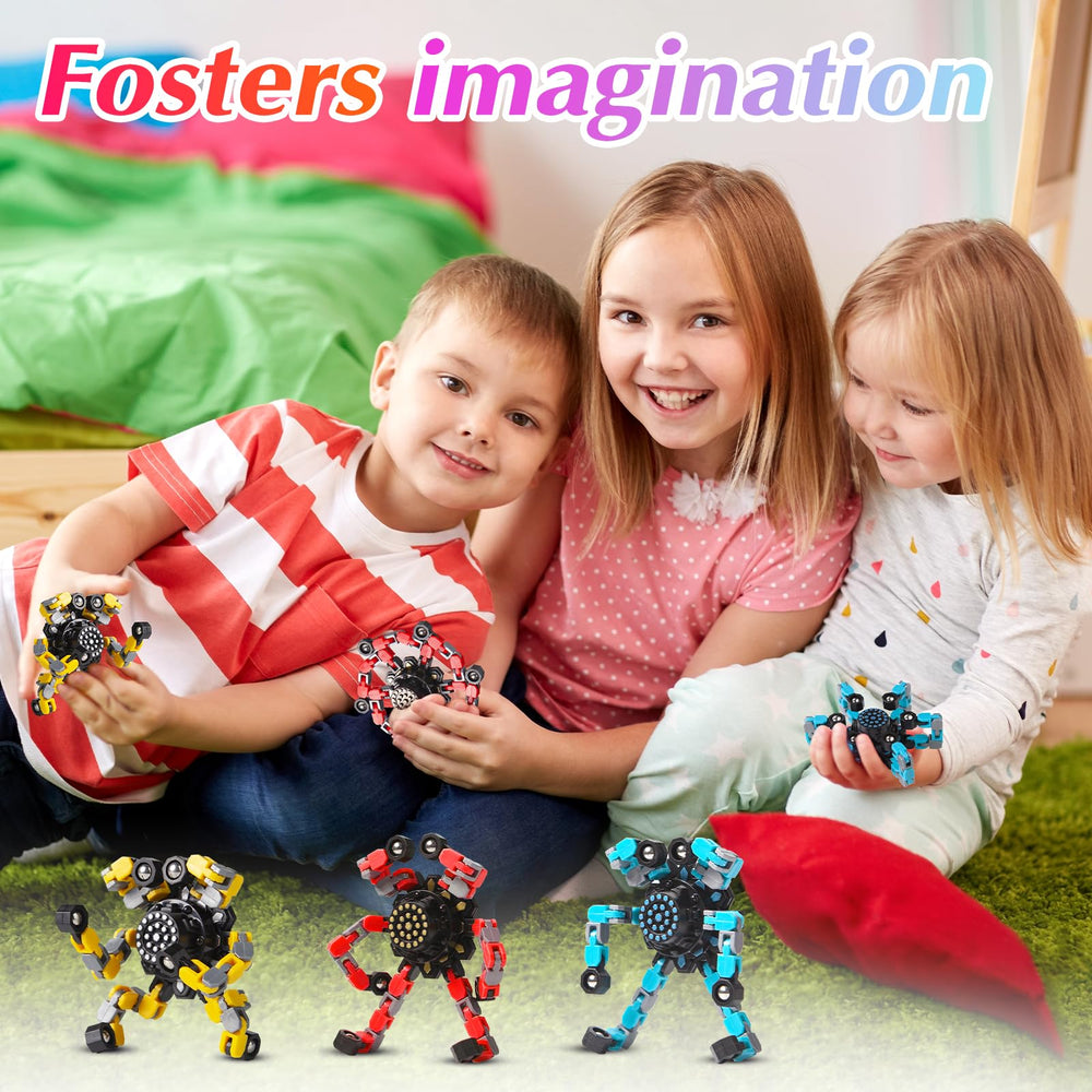 Gokeey purple transformable fidget spinner with deformable chains for creative shapes.