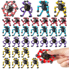 Gokeey transformable fidget spinner red spin for smooth rotation and focus.