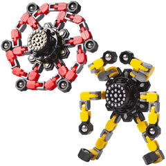 Gokeey transformable fidget spinners in red and yellow offer tactile focus for calm moments.