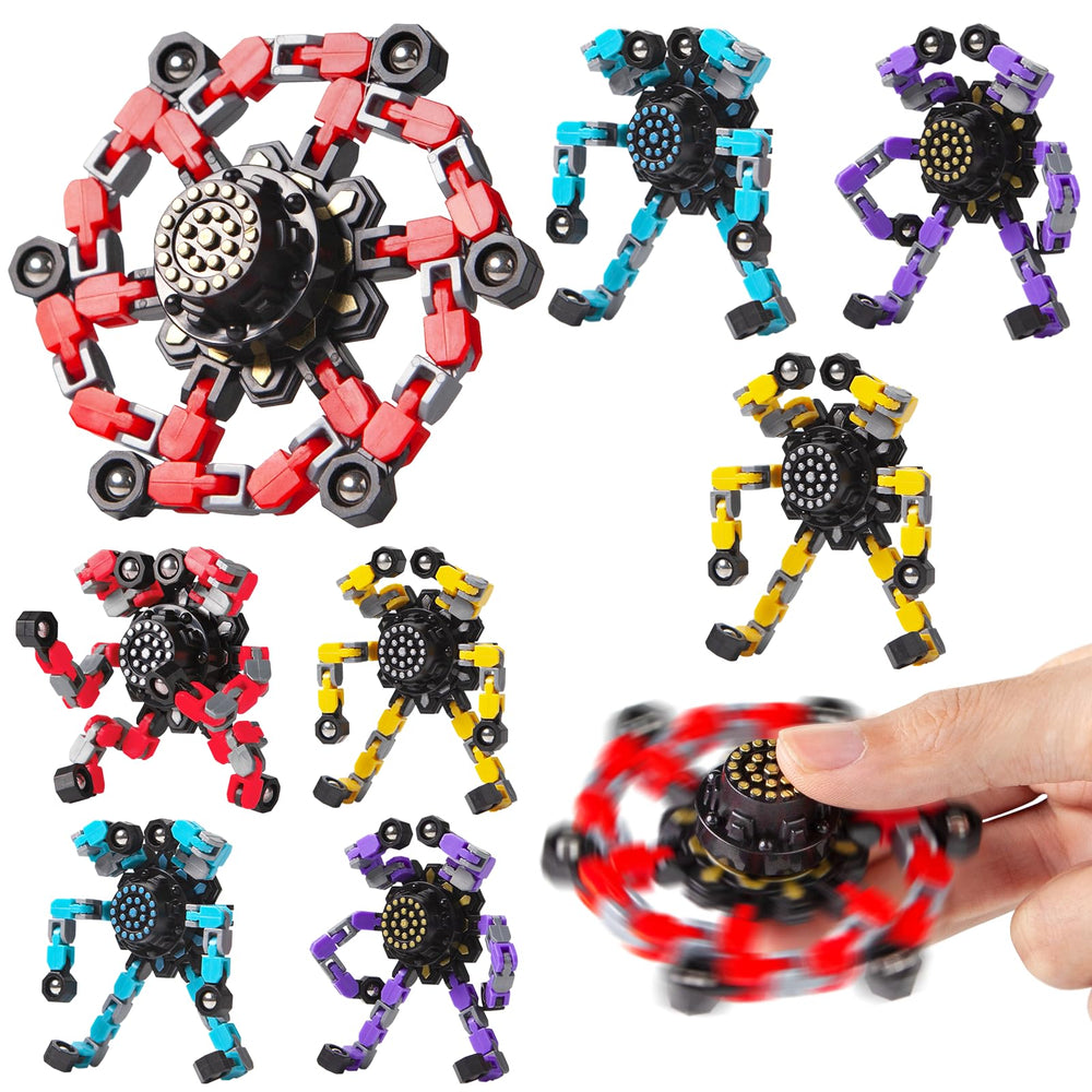Gokeey transformable finger gyros red for focused tactile play and shape creativity