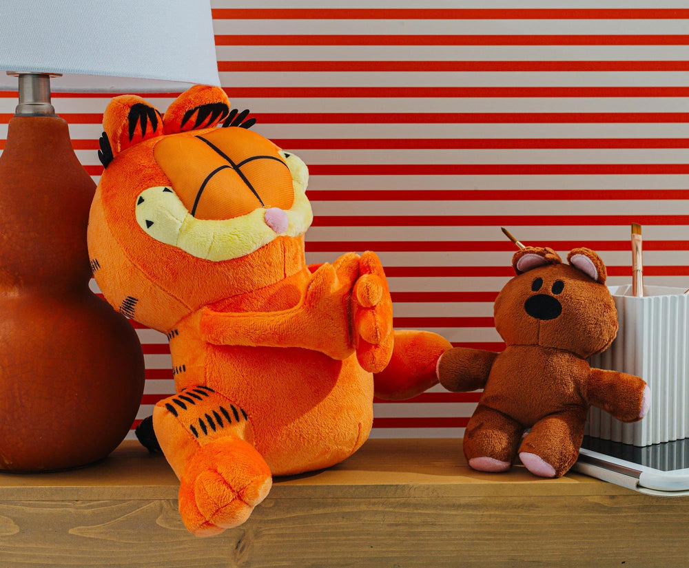 Golden Bell Garfield gift-ready plush for Garfield lovers and collectors.