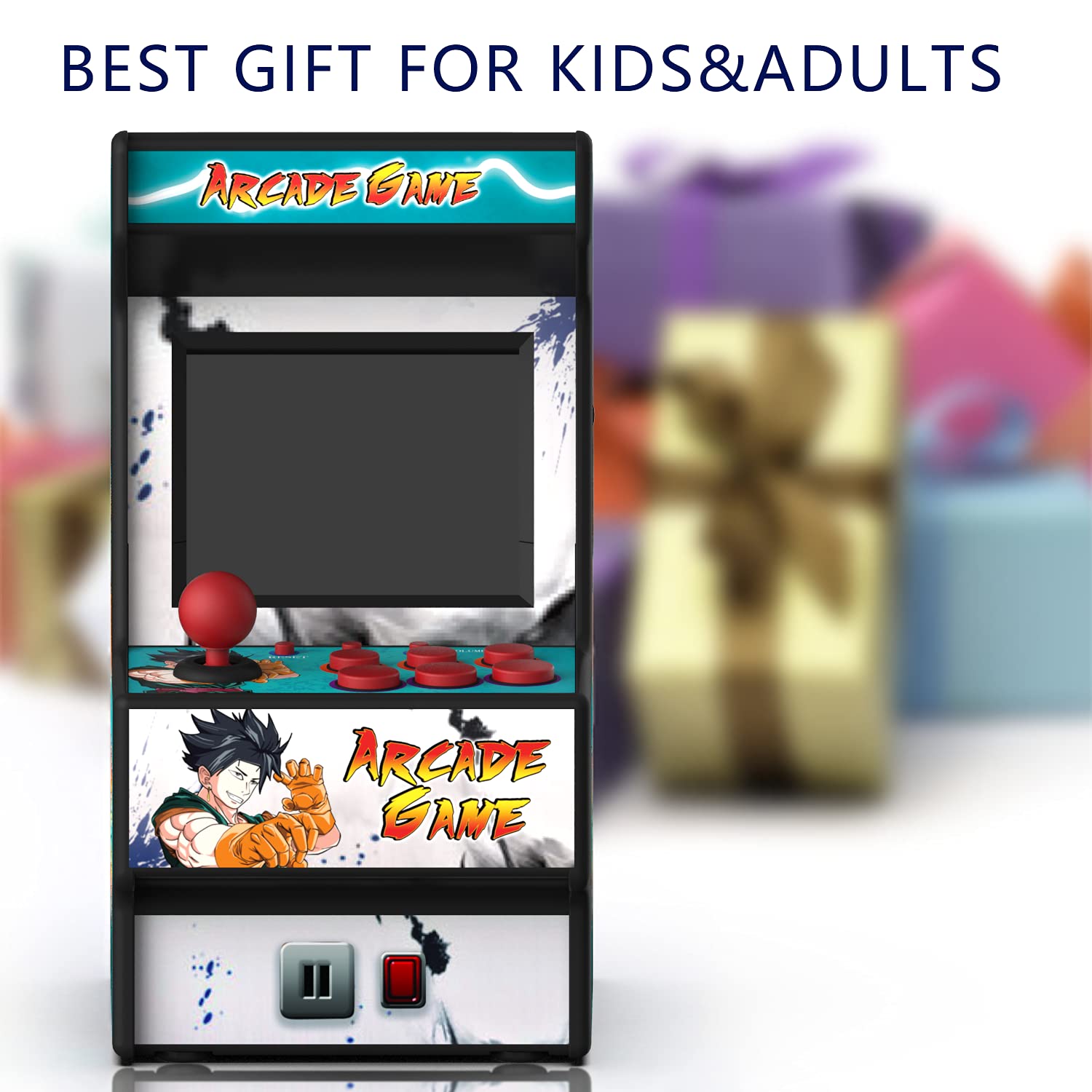 Golden Security Mini Arcade box packaging showcases retro gaming fun as a gift.