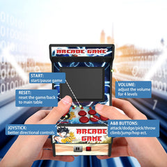 Golden Security Mini Arcade screen closeup emphasizes a bright 2.8-inch color display.