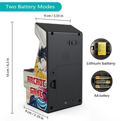 Golden Security Mini Arcade TV output lets family gaming on a bigger screen.