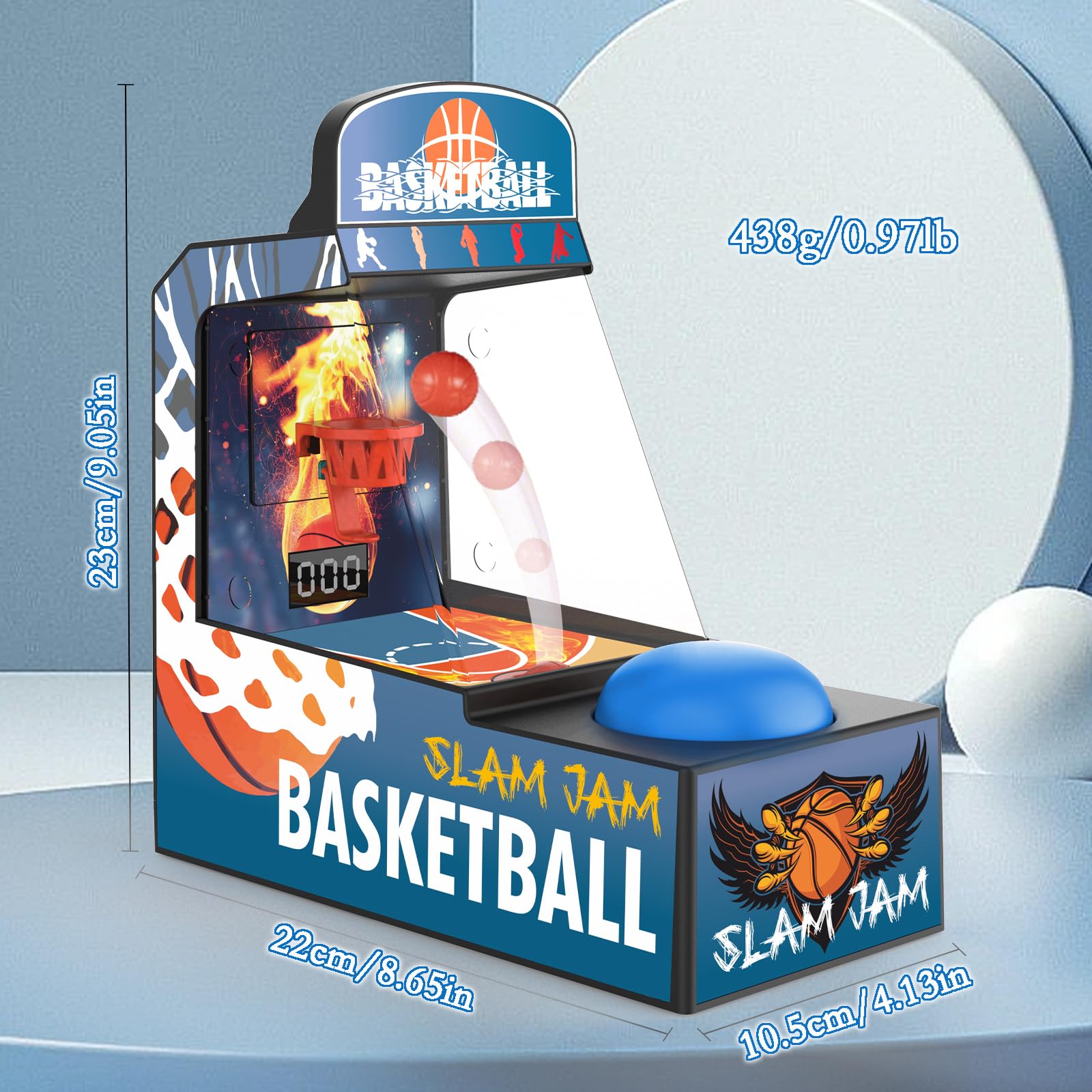 Golden Security mini basketball in action highlighting desk-friendly play