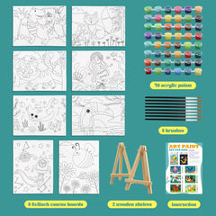 Goldentime 48 paints set enables vibrant color options for kids