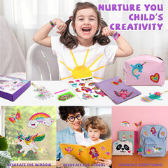 Kids engaged in a hands‑on Goldentime Diamond Art Kit crafting session
