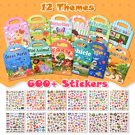 Goldge vehicles sticker set: durable and reusable, ideal for travel time.