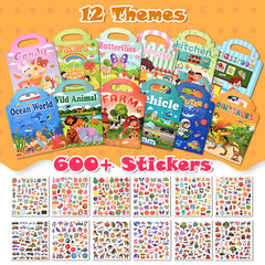Goldge vehicles sticker set: durable and reusable, ideal for travel time.