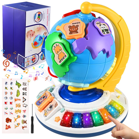 Goldge 5-in-1 interactive globe front view showing lights and colors for curious kids