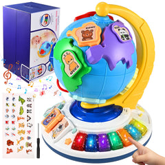 Goldge 5-in-1 interactive globe front view showing lights and colors for curious kids