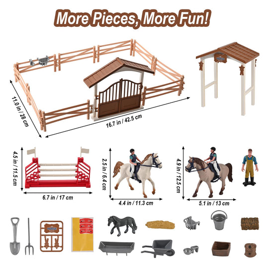 Goldge horses in seamless form ready for pretend riding and storytelling