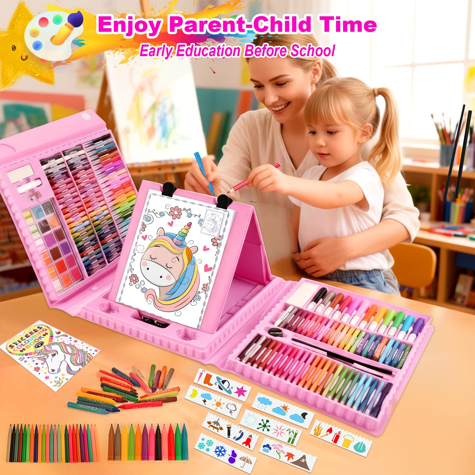 Goldge portable art kit ready for travel, school, or playdates