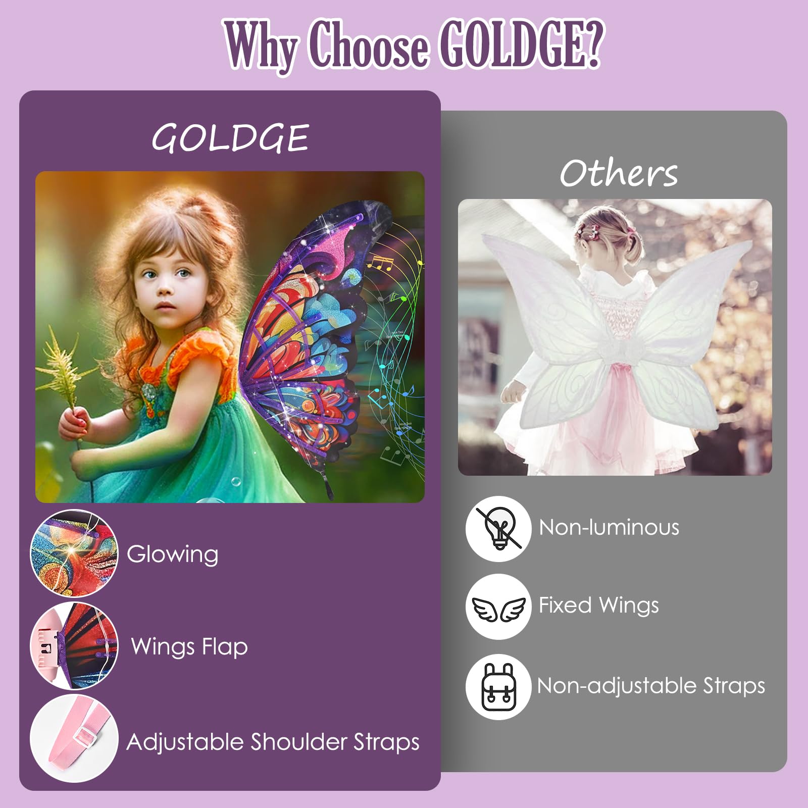 GOLDGE wings music light show adds dynamic effect to performances